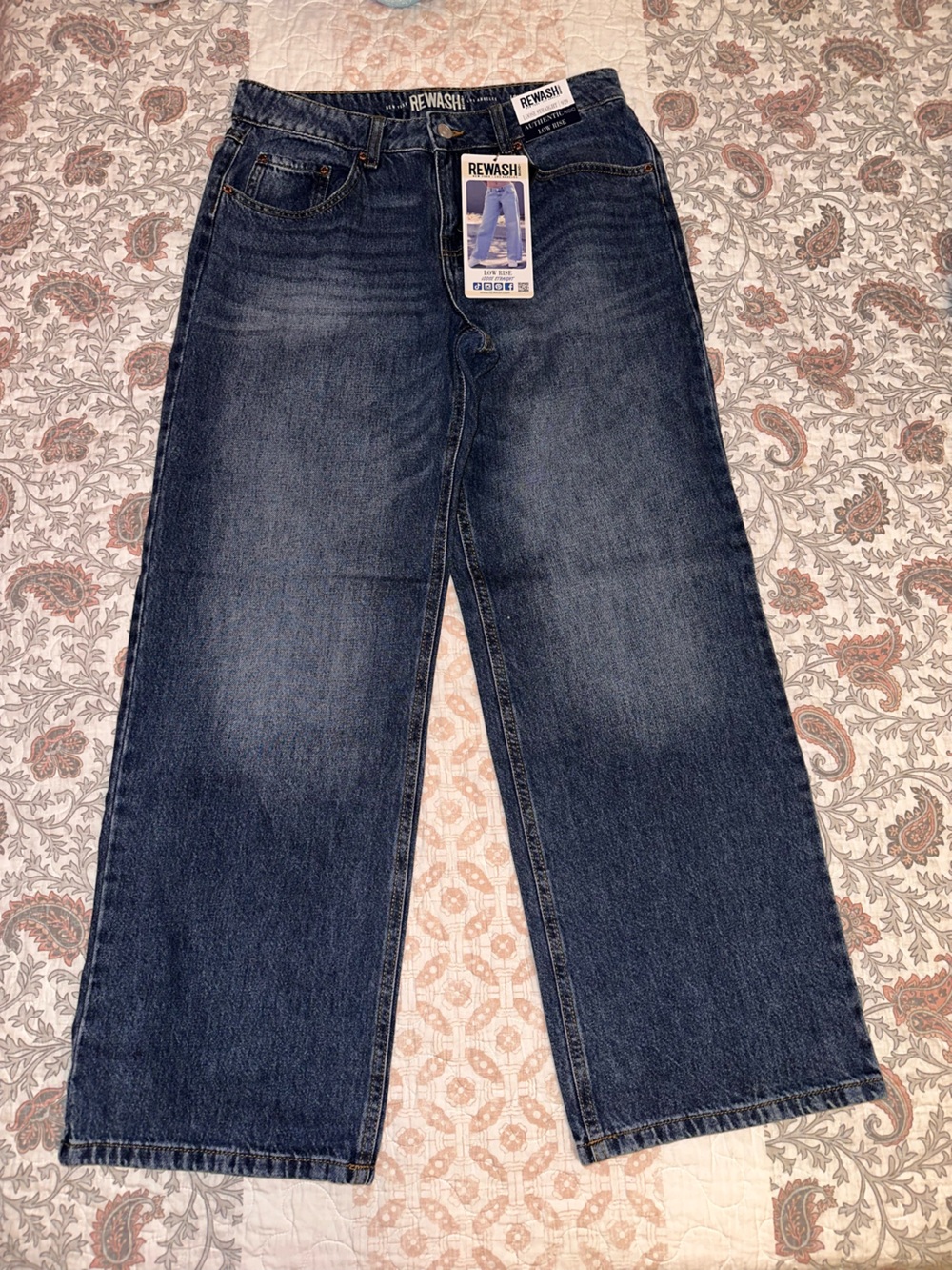 NWT Rewash Straight-Leg Women's Jeans in Dark Blue